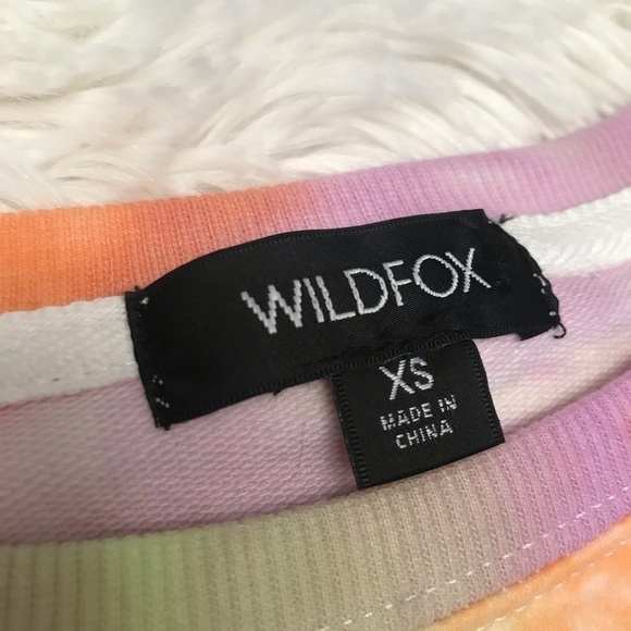 NWT Wildfox Sherbet Tie Dye Woman’s crewneck Sweatshirt size XS - Picture 3 of 12